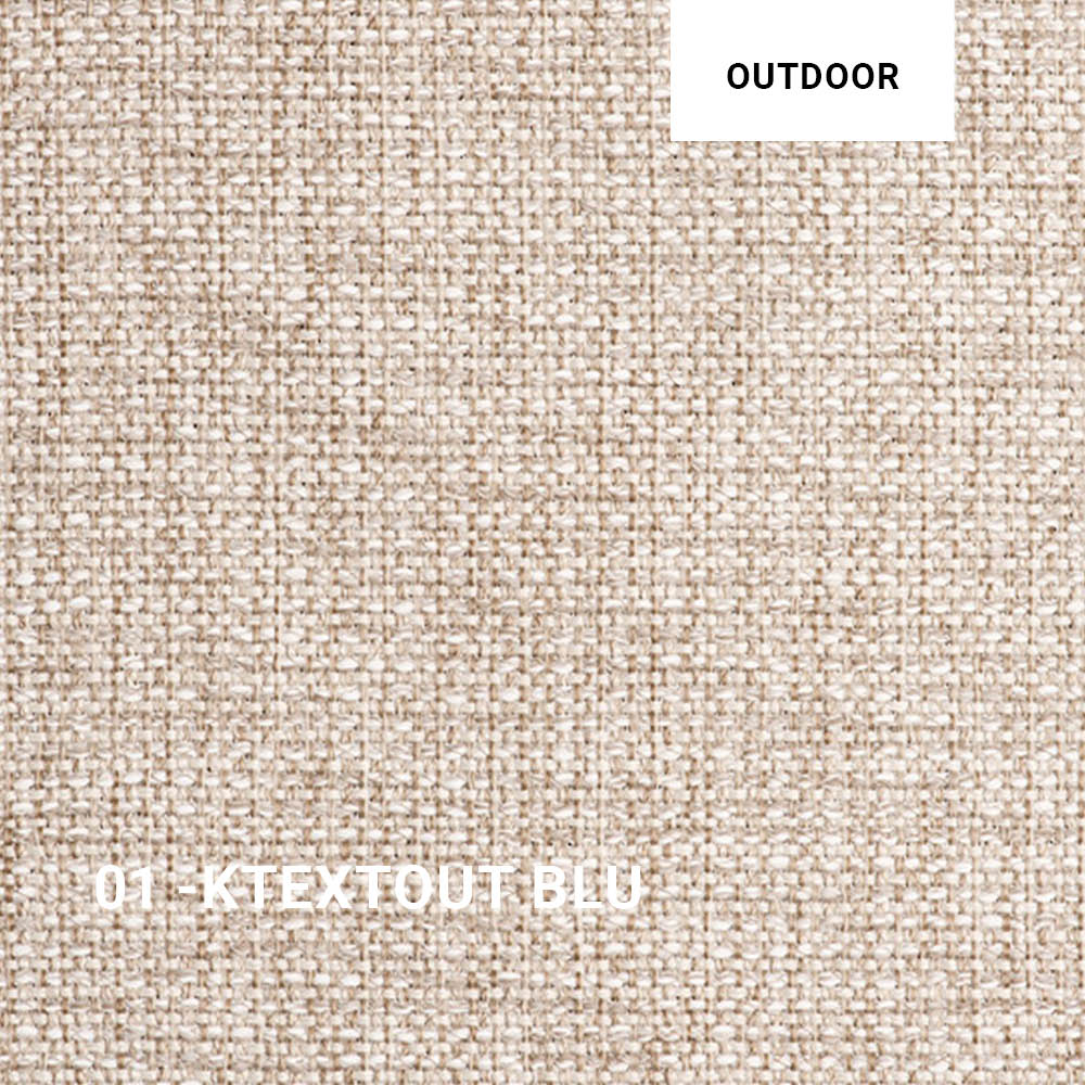 Outdoor-Stoff Ktextout Blu von Gommaire – strukturierter, sandfarbener Stoff für Sitzkissen und Polster