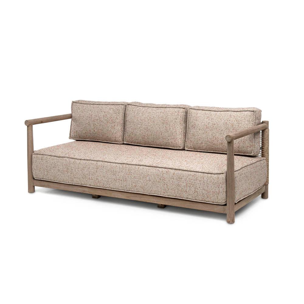 2,5-Sitzer Sofa MIEKE von Gommaire – elegantes Outdoor-Loungesofa mit Polsterauflagen und organischem Design für Garten und Terrasse