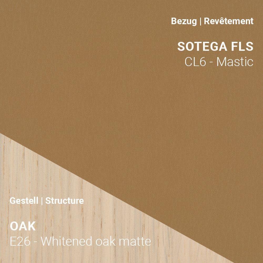 Sotega FLS CL6 Mastic auf THALIA R0610 mit hellem Eiche-Gestell Whitened Matte (E26)