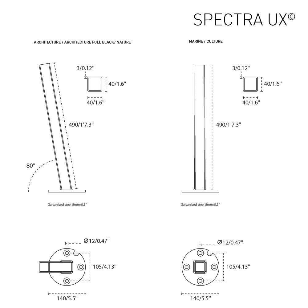 Sonnenschirm VERSA UX FULL BLACK - 300x300 80° - Original Homestories