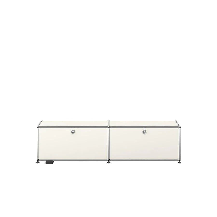 USM Haller Lowboard M59 in Reinweiß – minimalistisches Medienmöbel mit klarer Linienführung für helle Wohnräume, Homeoffice oder Schlafzimmer