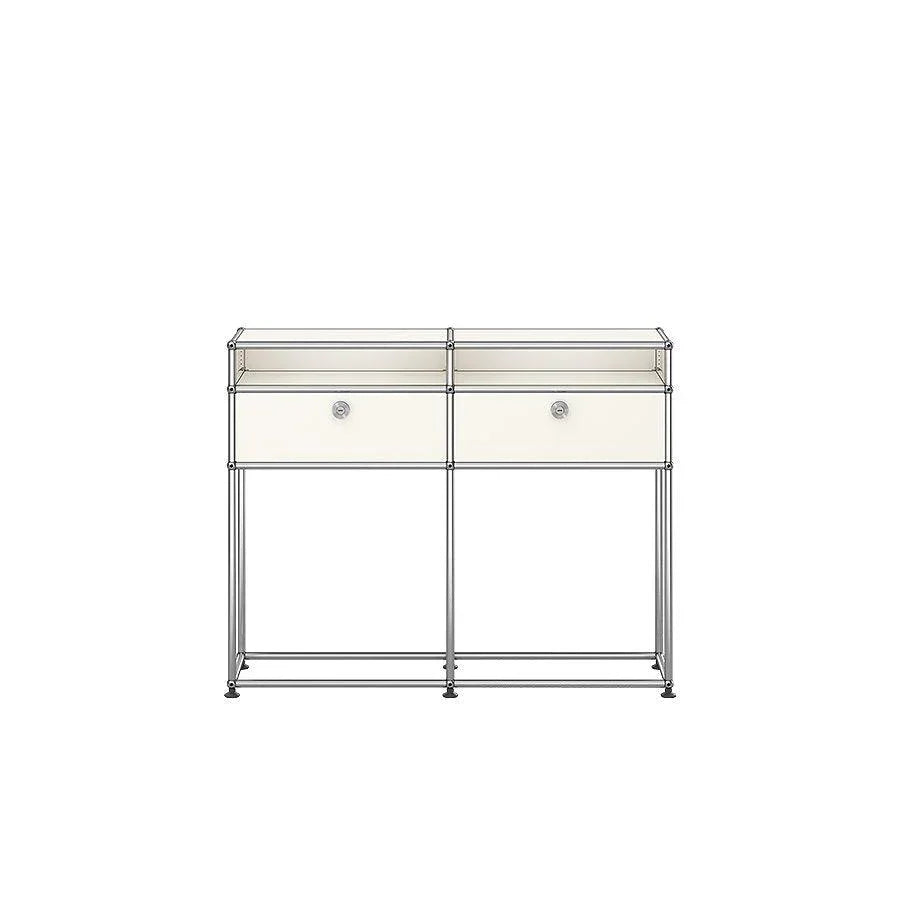 USM Haller Sideboard M51 in Reinweiß – minimalistisches Designmöbel mit klarer Struktur, ideal für helle Einrichtungskonzepte in Wohnen, Homeoffice oder Flur