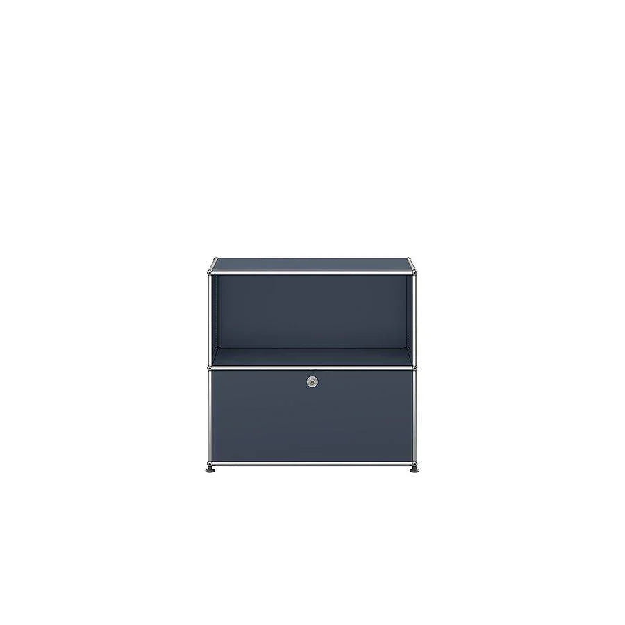 USM Haller M62 in Anthrazitgrau – stilvolles Sideboard mit dunkler Oberfläche für moderne, industrielle Einrichtungskonzepte, einsetzbar als Aktenmöbel, Stauraumelement oder elegantes Designstück