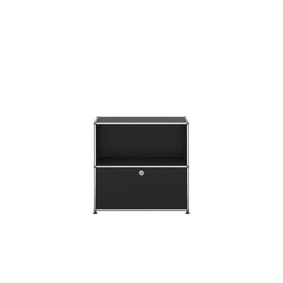 Sideboard M62 von USM in Graphitschwarz – hochwertiges Designmöbel mit modularer Struktur für Wohnräume, Konferenzzonen oder Eingangsbereiche im Industrial-Look oder modernen Office-Style