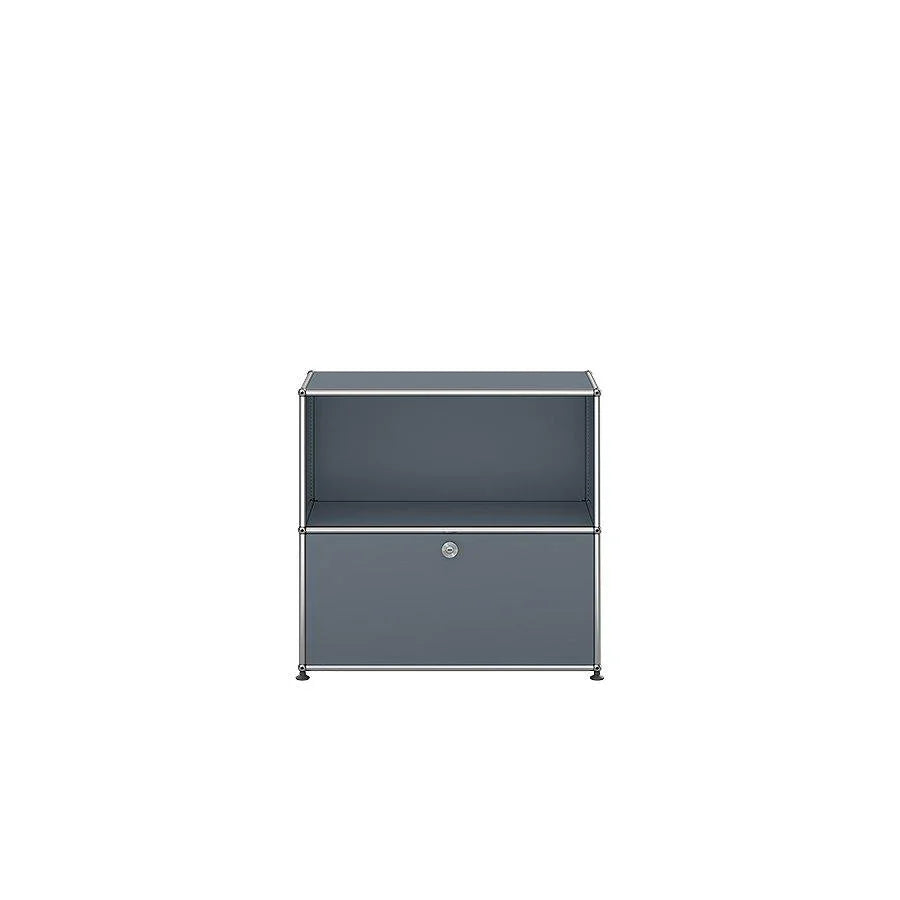 Modulares USM Sideboard M62 in Mittelgrau – Designmöbel für Büro, Loft oder Wohnbereich mit integriertem Stauraum, ideal als Schrank, Sideboard oder Flurmöbel mit Struktur
