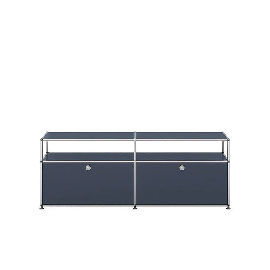 Design-Sideboard O2 von USM Haller in Anthrazitgrau – elegantes Möbelstück für stilvolle Raumgestaltung im Büro, Wohnzimmer oder Eingangsbereich