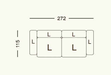Vetsak - Modulares Gartensofa SET 02 - vetsak-modulsofa-set02-Pique-Creme-M | Homestorys