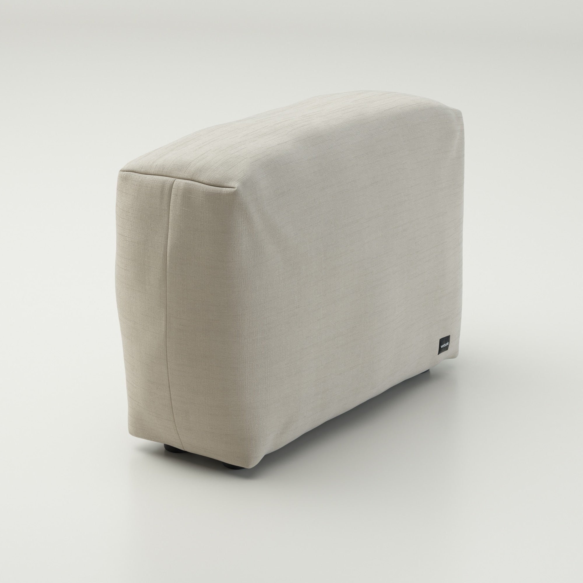 Sofa Seitenteil Medium 84x31 cm in Vetsak Pique Beige – heller Abschluss für dein Outdoor-Modulsofa