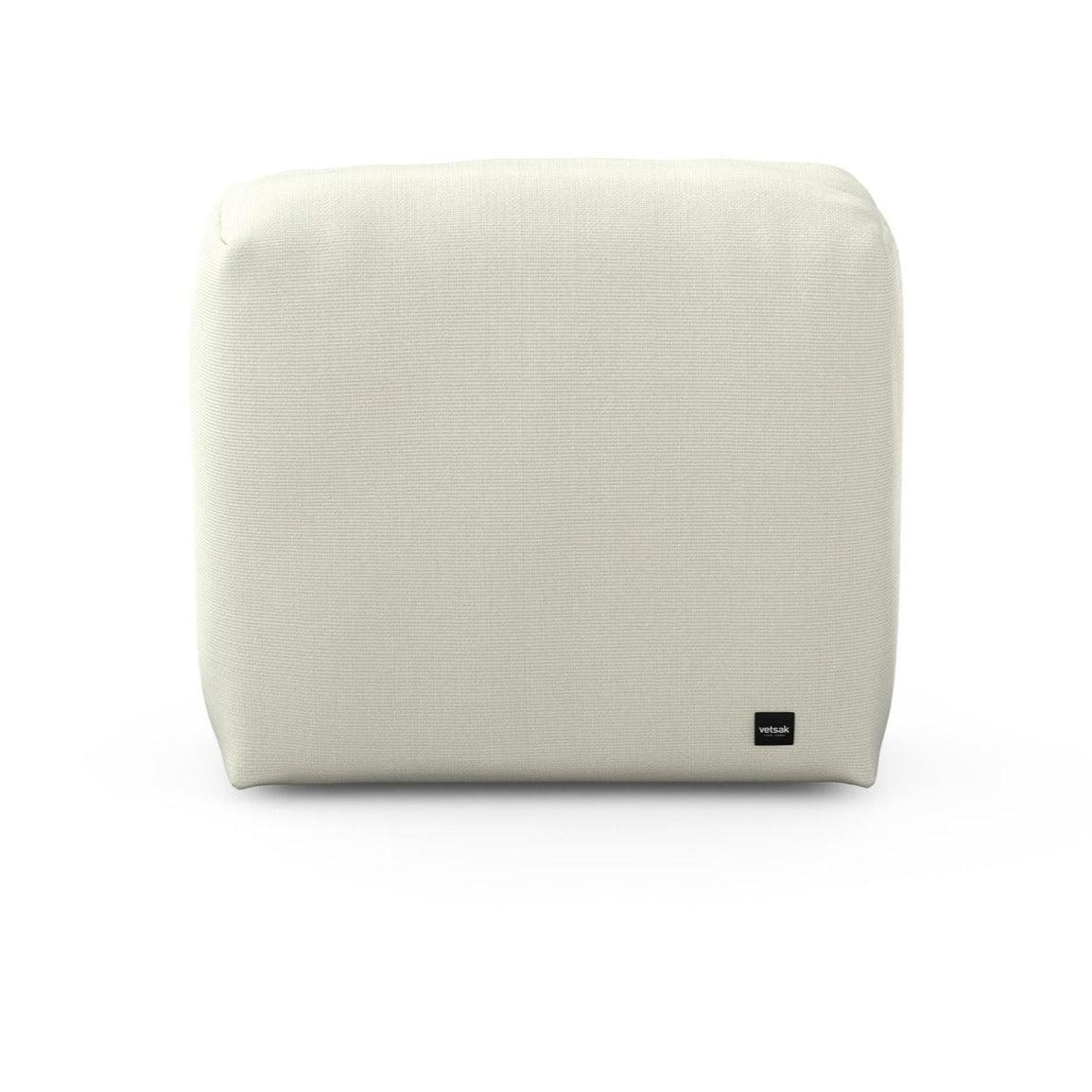 Modulares Seitenteil PIQUE 63x31 von Vetsak in Creme – stilvolles Sofaelement mit weicher Linienführung