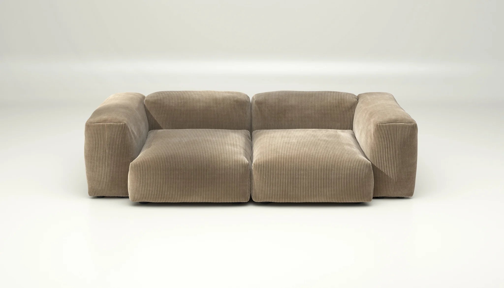 Modulares Sofa Vetsak SET 02 M Cord Velour Sand – skandinavischer Look trifft auf Funktionalität