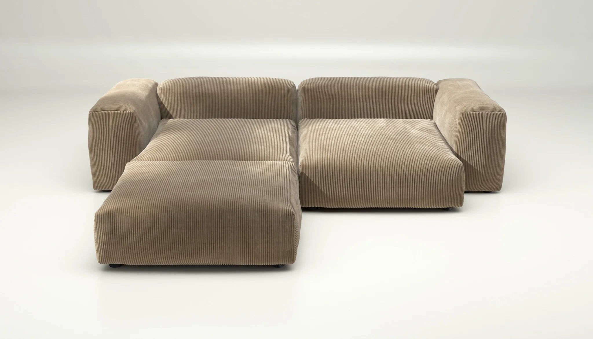 Vetsak Sofa SET 03 Cord Sand – helles Modulsystem im skandinavischen Look