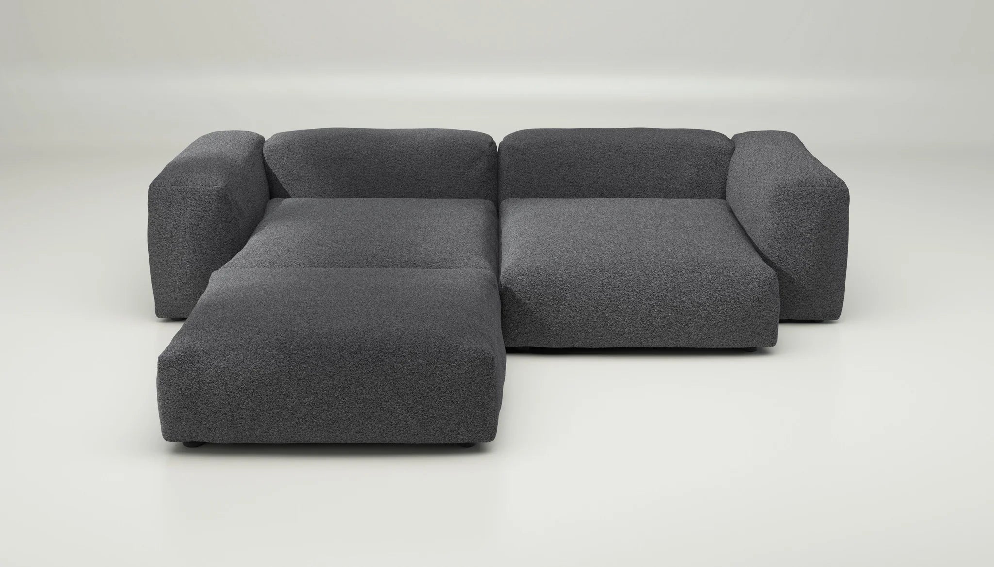 Vetsak SET 03 Loop Loop Anthracite – modernes Bouclé-Sofa in dunklem Grau