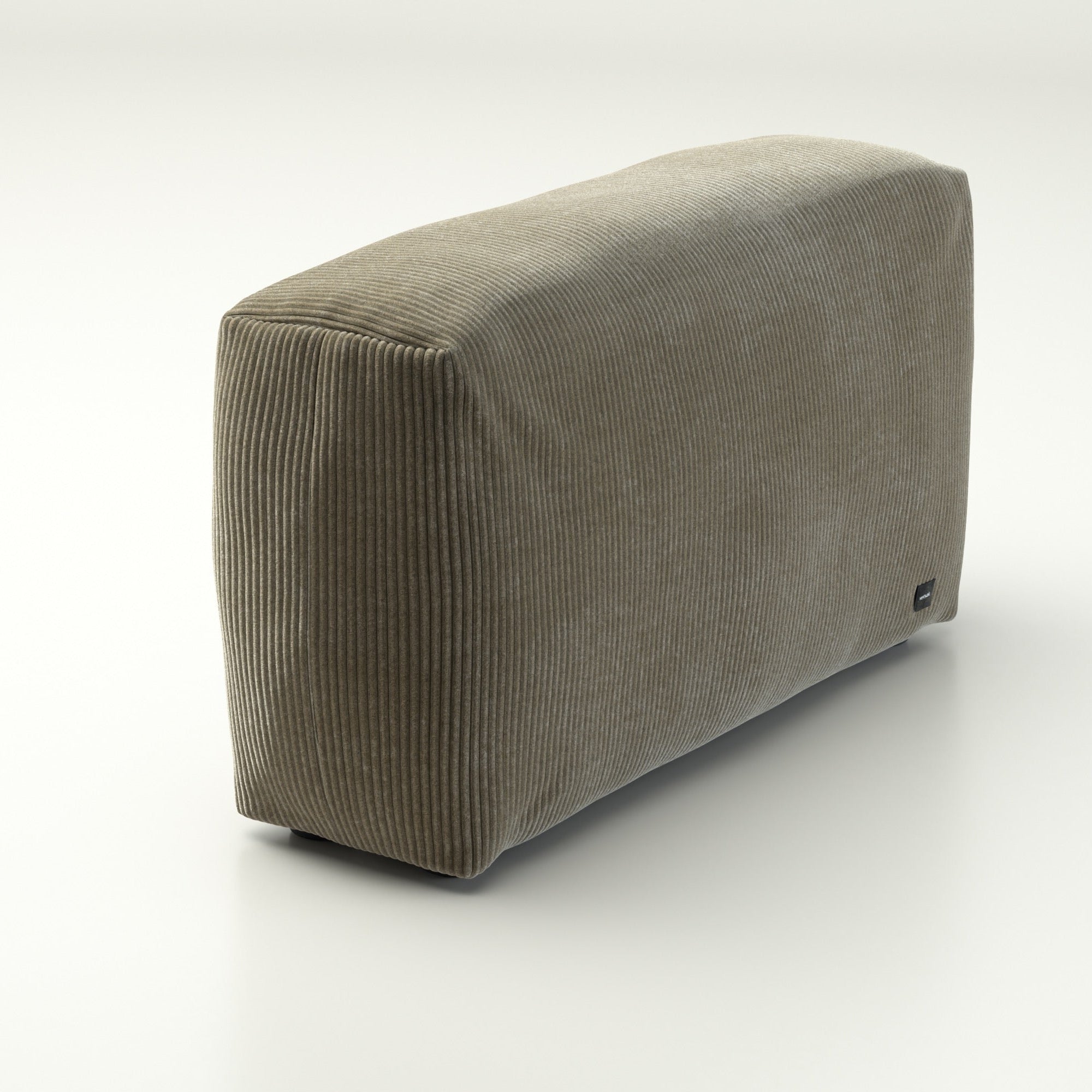 Sofa Seitenteil Large 105x31 cm Cord Velour Khaki – stilvolle Armlehne in seichten Braunton