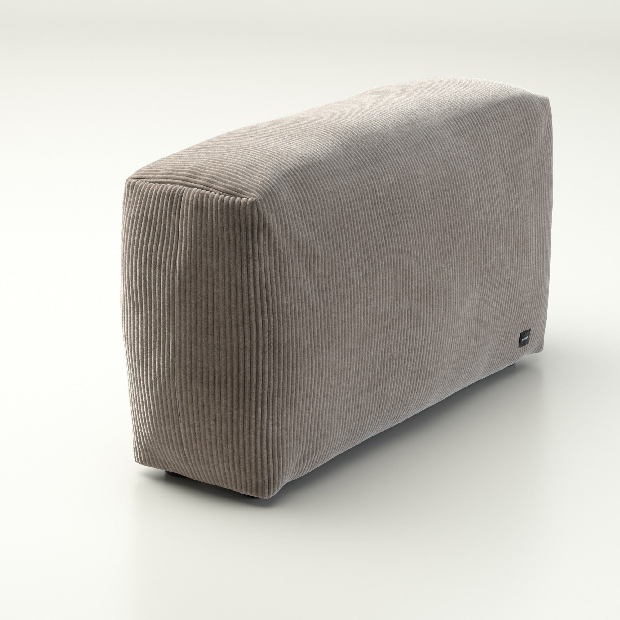 Sofa-Seitenteil Vetsak Cord Velour Platinum Large 105x31 cm – eleganter Abschluss in hellem Grau