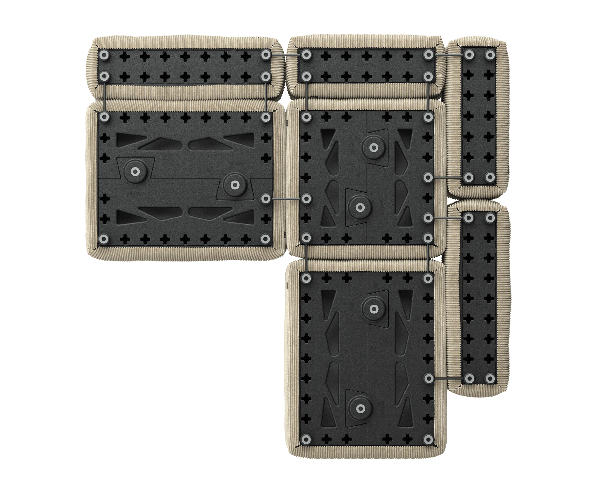 Modulares Sofa U-förmig LOOP LOOP - L