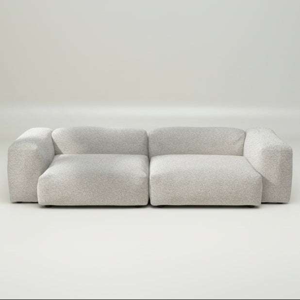 Modulares Sofa SET 02 in Größe L mit Stoff Loop Loop Bounty – natürliche Farbgebung trifft auf Komfort