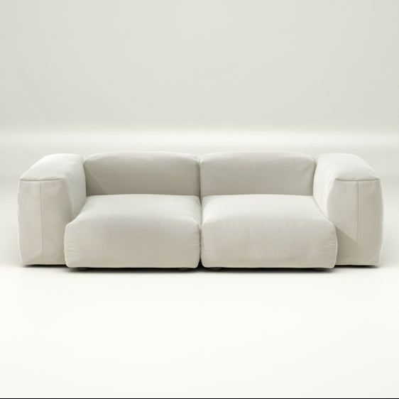 Modulares Sofa SET 02 von vetsak in Größe M mit Suave-Stoff in Clay – weiche Haptik trifft warme Erdtöne