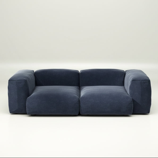 vetsak Sofa SET 02 M mit Suave Navy – elegantes Dunkelblau mit samtweichem Griff