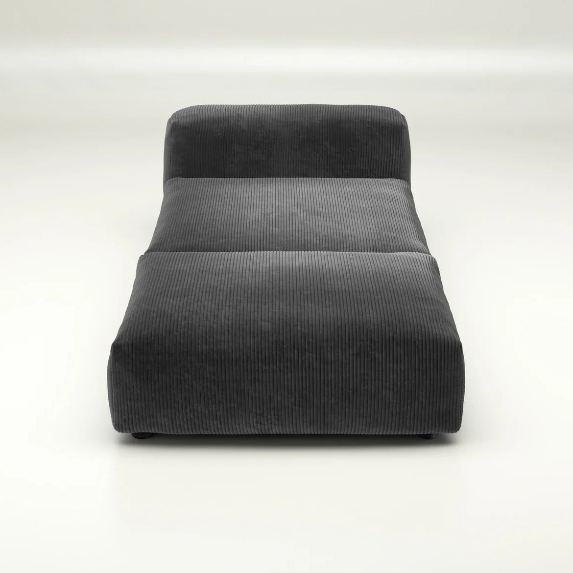 Sofa Set 07 Vetsak Cord Velour Dark Grey – modernes Sofa in dunklem Grau