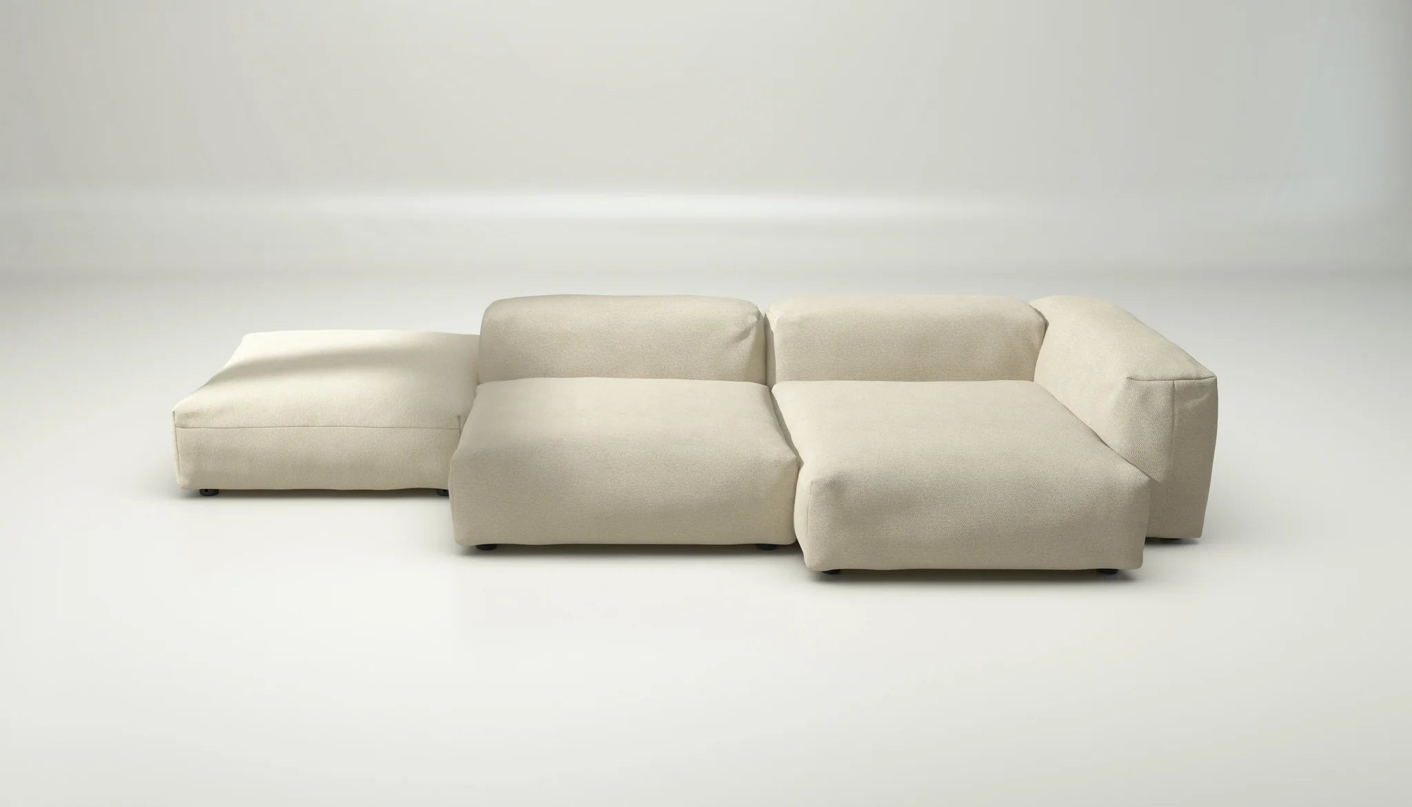 Sofa Set 09 Duna Loop Loop von Vetsak – eleganter Sandton mit strukturierter Oberfläche, ohne Kissen