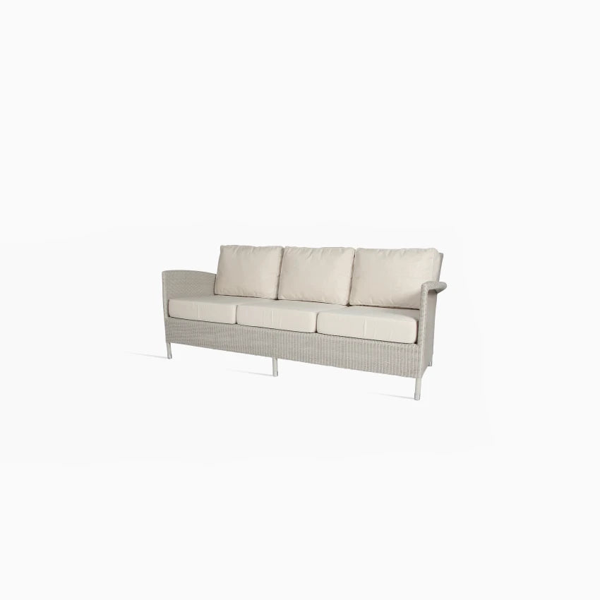 Vincent Sheppard SAFI Gartensofa 3-Sitzer in Old Lace mit Canvas Kissen