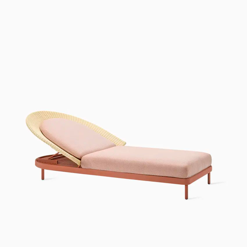 Vincent Sheppard WICKED Sonnenliege in Terracotta Natural mit Blush Kissen