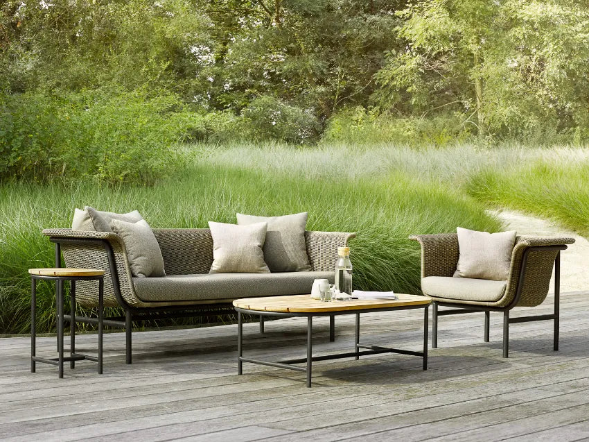 Vincent Sheppard WICKED Gartensessel und Gartensofa mit Aluminiumrahmen im Outdoor-Loungebereich