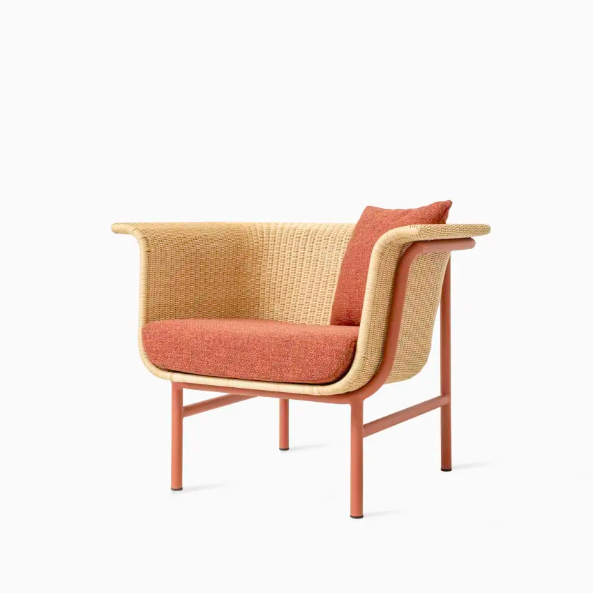 Vincent Sheppard WICKED Gartensessel in Terracotta Natural mit Negroni Kissen