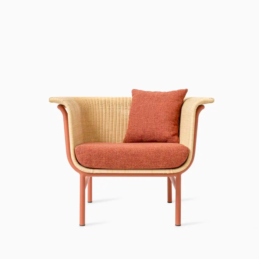 Vincent Sheppard WICKED Gartensessel in Terracotta mit Sitz- und Dekokissen