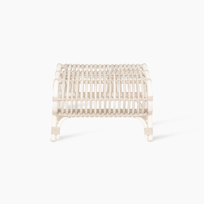 Vincent Sheppard LUCY Fußhocker in Off White mit Polyethylengeflecht