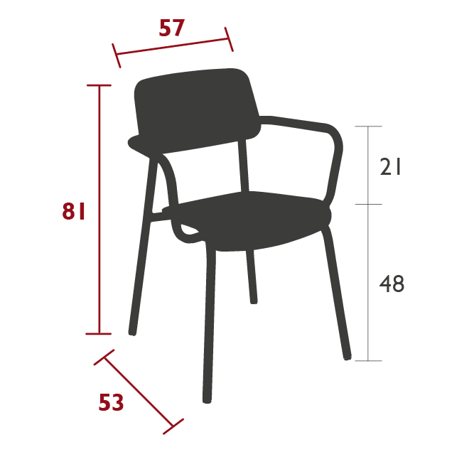 Armlehnstuhl STUDIE _ Fermob _SKU 6912C6