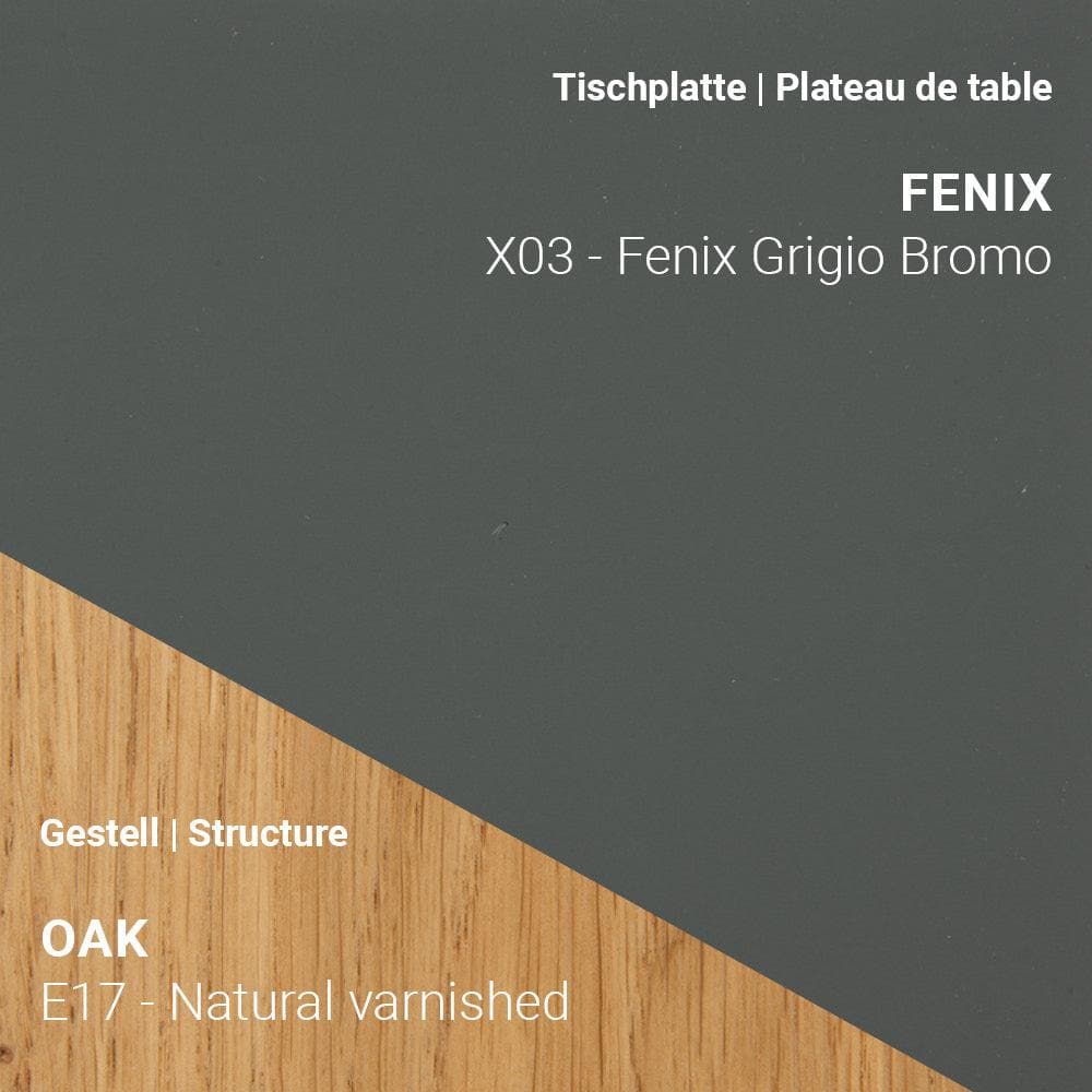 Esstisch TRAVA T2000 - Fenix & Eiche _ Mobitec _SKU T2000-E17-X03-120