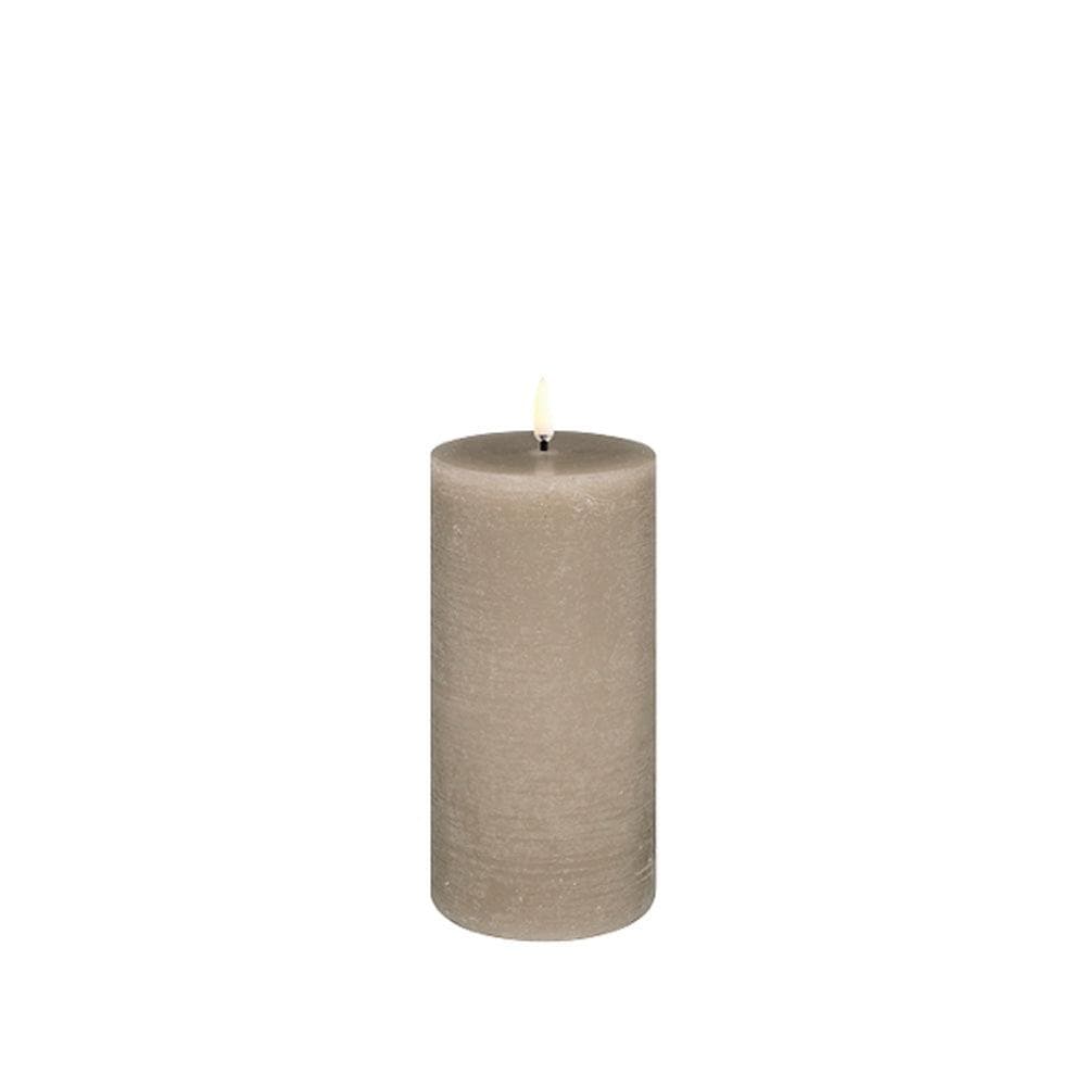 Kerze PILLAR RUSTIC LED Uyuni - Sandstone Ø7.8 x 10cm | Piffany | Homestorys