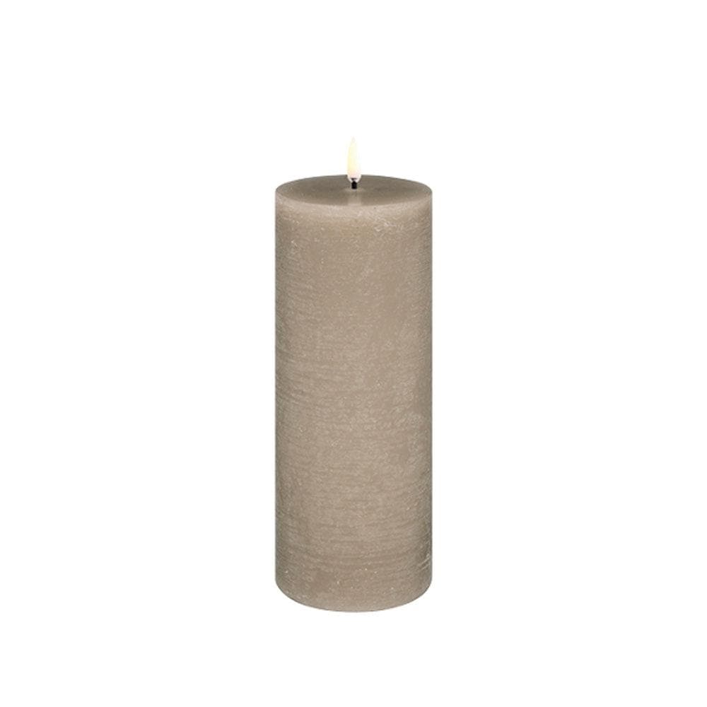 Kerze PILLAR RUSTIC LED Uyuni - Sandstone Ø7.8 x 10cm | Piffany | Homestorys