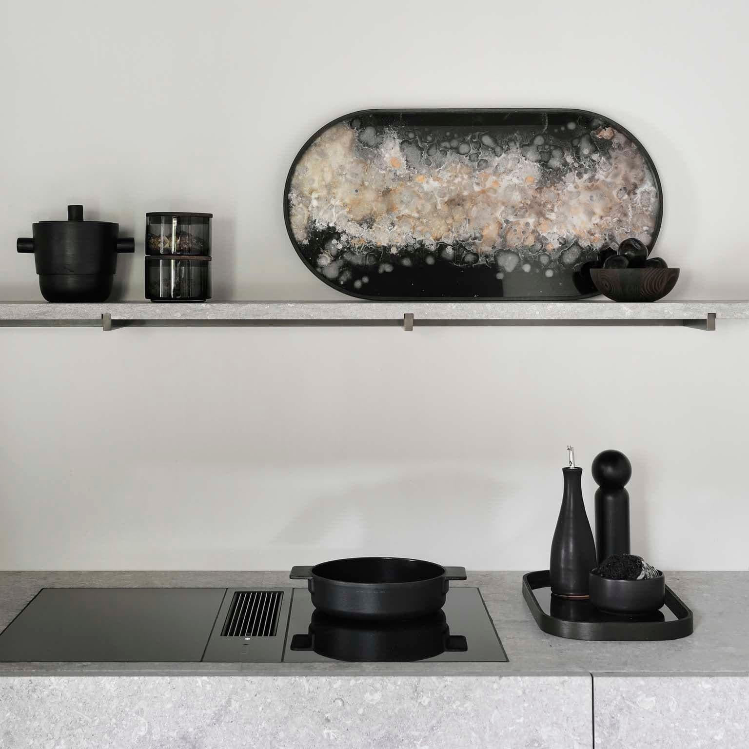 Glastablett CLASSICS Black Organic Oblong - 71x36 | Ethnicraft | Homestorys