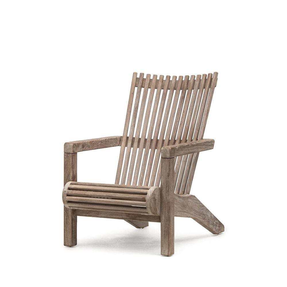 Gartensessel ORSO Easy von Gommaire ohne Kissen – puristischer Outdoor-Sessel aus recyceltem Teakholz, ideal für moderne Terrassengestaltung