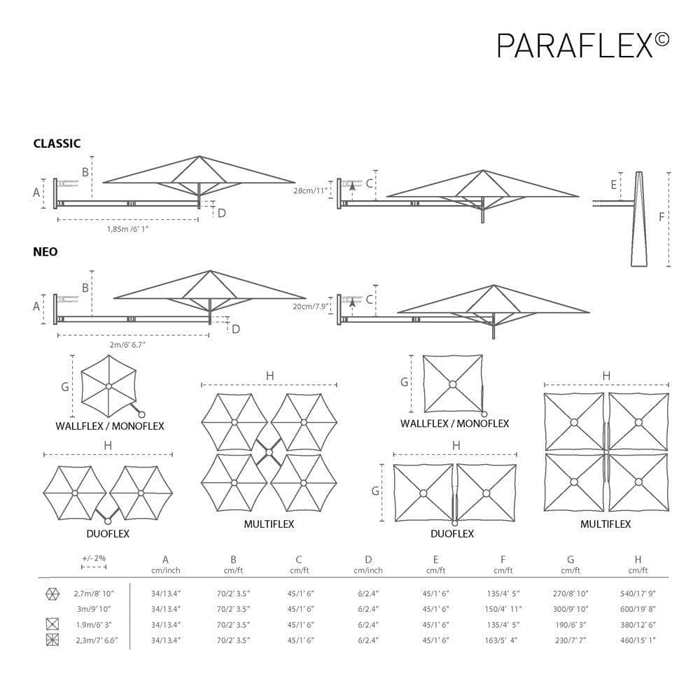 Sonnenschirm PARAFLEX - Ø270 - Original Homestories