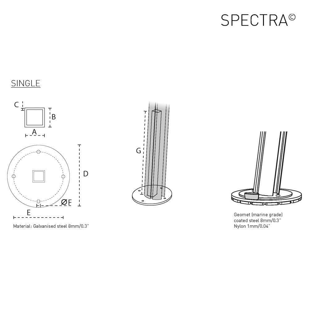 Sonnenschirm SPECTRA Straight Schwarz - Original Homestories