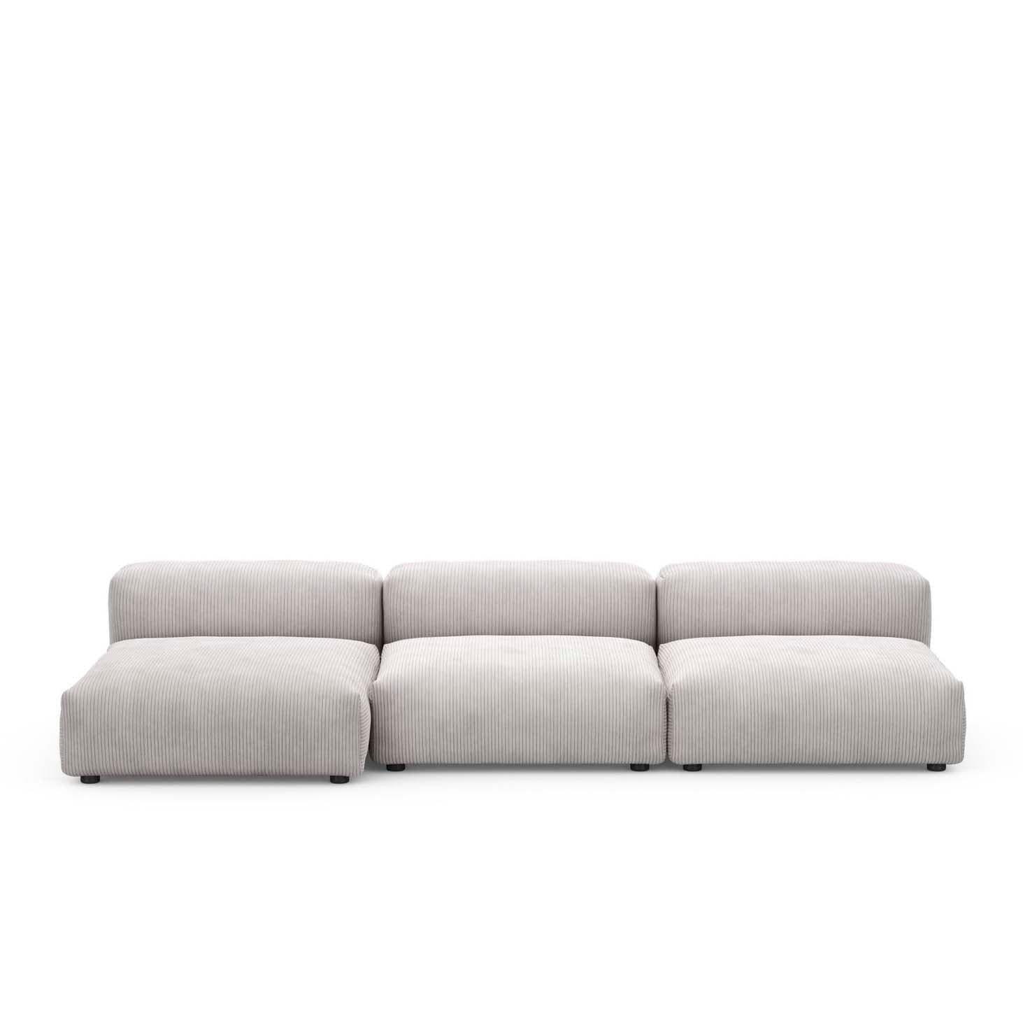 Modulare Lounge L Cord Velours - 3-Sitzer | Vetsak | Homestorys