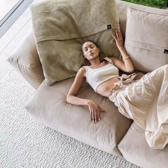Modulare Lounge L Cord Velours - 3-Sitzer | Vetsak | Homestorys